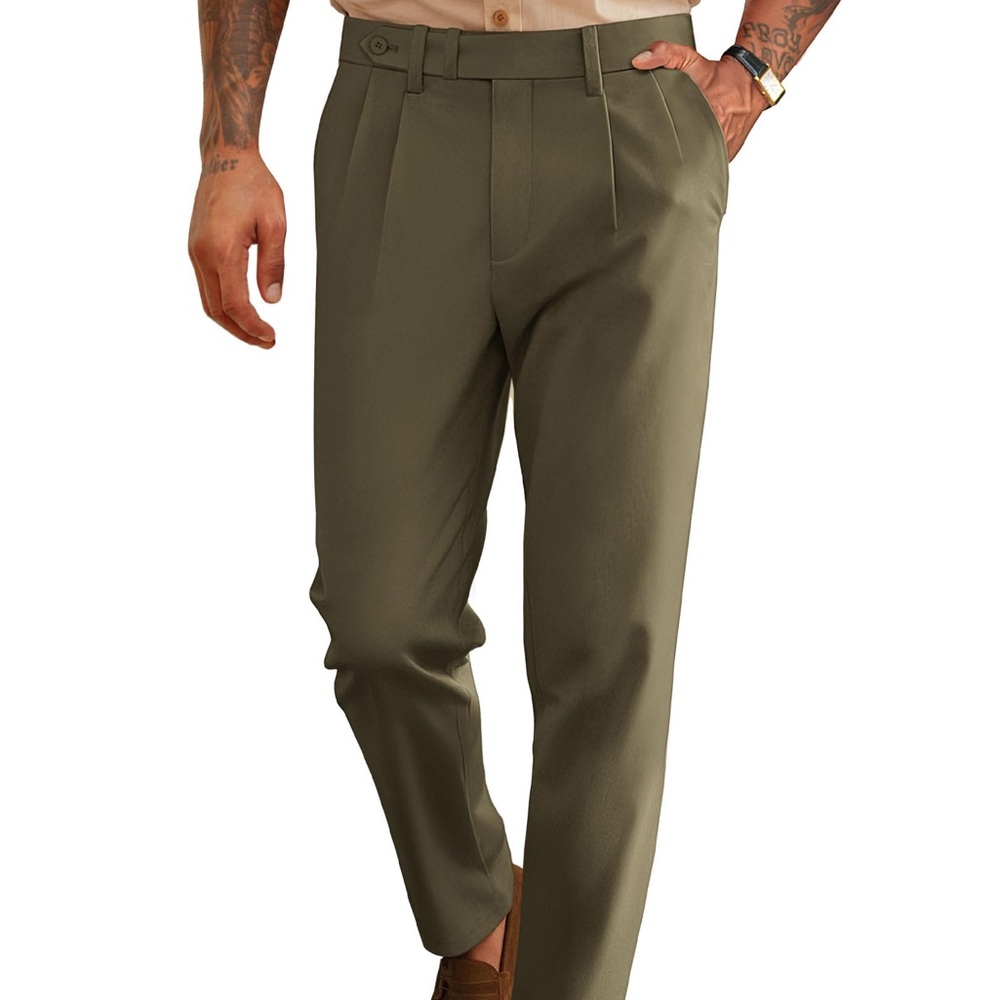 Classic Olive Men's Dress Pants